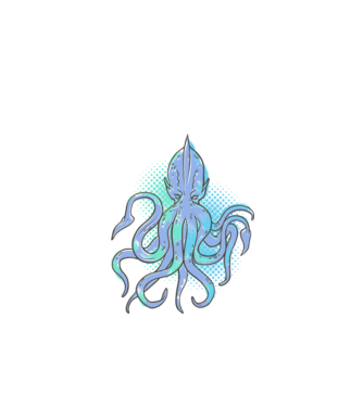 Cthulhu Caracatiță model negru pe tricou