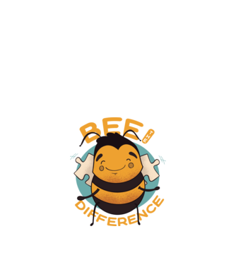 Bee the Difference - Fii tu însuți diferența model negru pe tricou