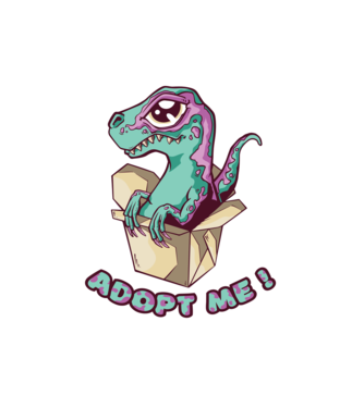 Raptor drăguț model alb pe tricou