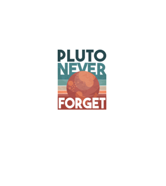 Pluto never forget model negru pe tricou