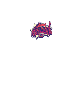 Craniu de Demon model negru pe tricou