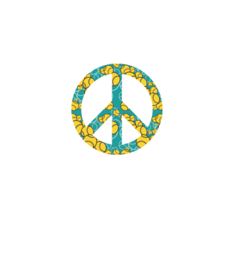 Simbol Baseball Peace model negru pe tricou