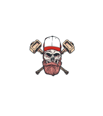 Craniu Viking model gri pe tricou