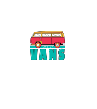Life of Vans model alb pe tricou