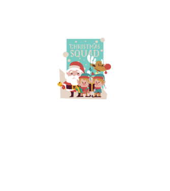 Christmas Squad Echipa de Crăciun model gri/negru pe tricou