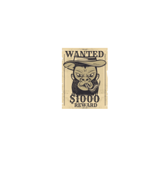 Maimuță cowboy model albastru jeanși pe tricou