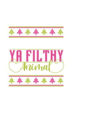 Merry Christmas Ya Filthy Animal model negru pe tricou