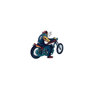 Motociclist Chopper model roz deschis pe tricou