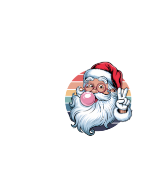 Bubble gum santa model negru pe tricou