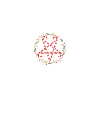 Pentagrama de Crăciun model negru pe tricou