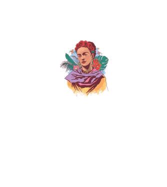 Portret Frida Kahlo model alb pe tricou