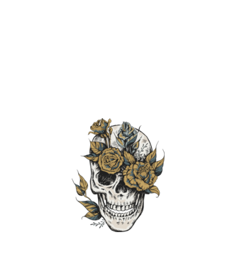 Craniu model negru pe tricou