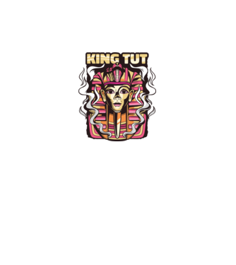 King Tut - Faraonul Tutankhamon model gri pe tricou