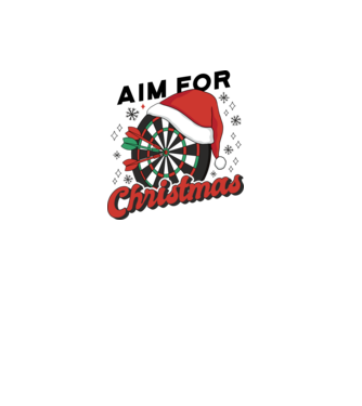 Darts Crăciun model alb pe tricou