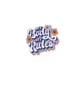 My Body My Rules model gri pe tricou