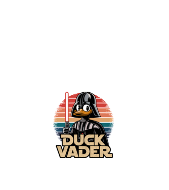 Duck Vader model alb pe tricou
