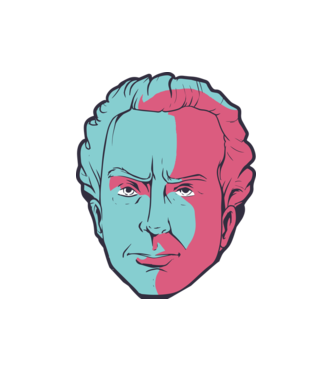 Immanuel Kant model alb pe tricou