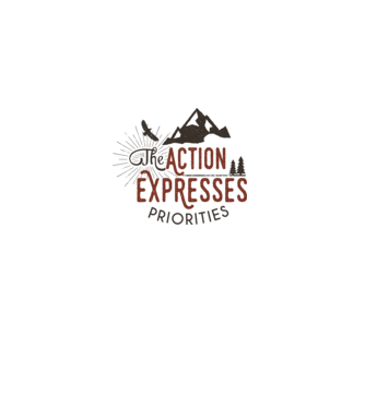 The action expresses priorities model alb pe tricou
