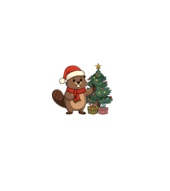 Bober Kurwa Christmas 2 model alb pe tricou