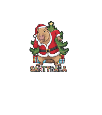 Santybara model negru pe tricou