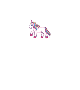 Unicorn drăguț model alb pe tricou
