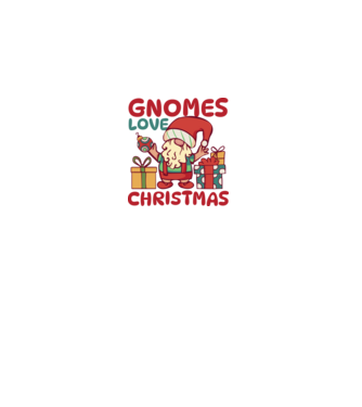 Gnomes LOVE Christmas model alb pe tricou