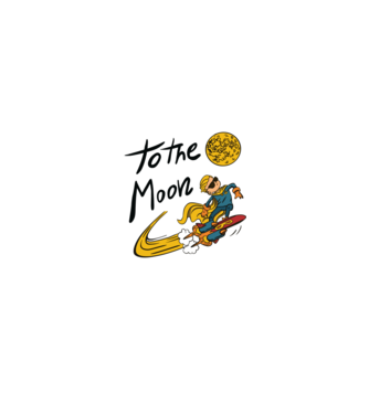 To the Moon Bitcoin model negru pe tricou