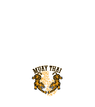 Tigri Muay Thai model negru pe tricou