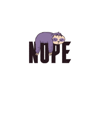 Leneș Nope model alb pe tricou