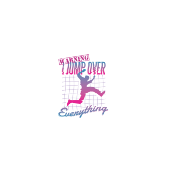 Warning I Jump over everything Parkour model negru pe tricou