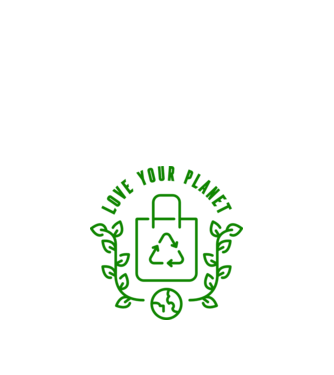 Love Your Planet - Ziua Pământului model negru pe tricou