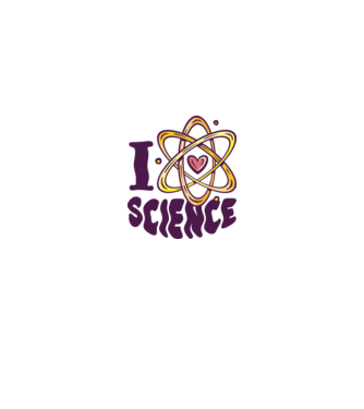 I Love Science știință model alb pe tricou