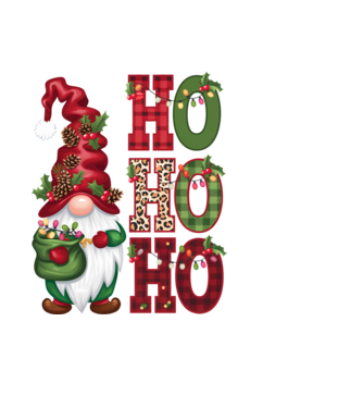 HOHOHO Gnome model negru pe tricou