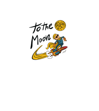 To the Moon Bitcoin model negru pe tricou