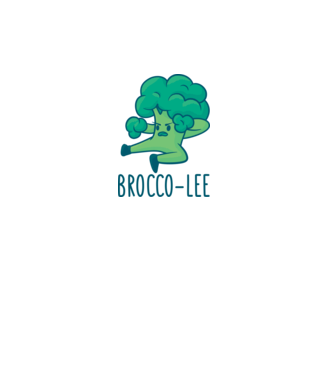 Brocco-Lee - Broccoli Karate model alb pe tricou
