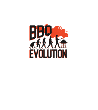 BBQ Evoluție Grătar model alb pe tricou