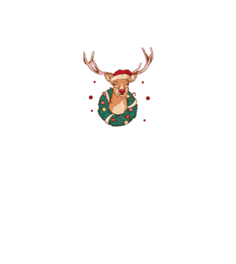 Oh deer, Christmas is here model negru pe tricou