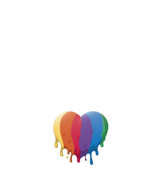 LGBTQ Inimă model negru pe tricou