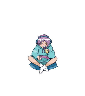 Anime Gamer Fată cu ciocolată model negru pe tricou