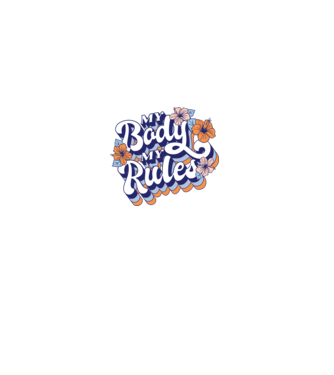 My Body My Rules model alb pe tricou