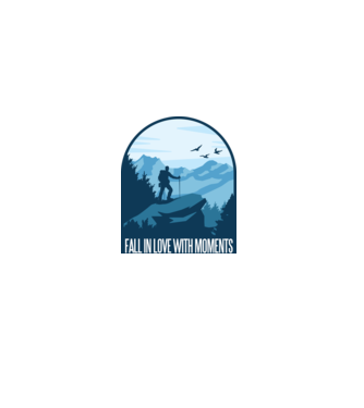 Fall in love with moments model albastru deschis pe tricou