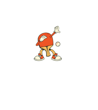 Ping Pong DAB model albastru închis pe tricou