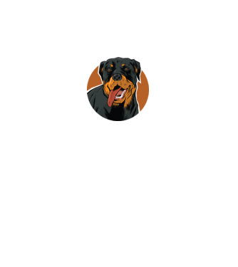 Tricou cu Câine Rottweiler model negru pe tricou