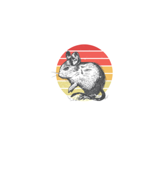 Retro Degu model negru pe tricou