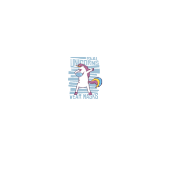 Unicorn DAB Mască model negru pe tricou