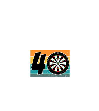 'I''m not 40 I''m double 20 darts birthday' model negru pe tricou