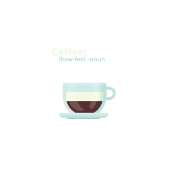 Definiție cafea model negru pe tricou