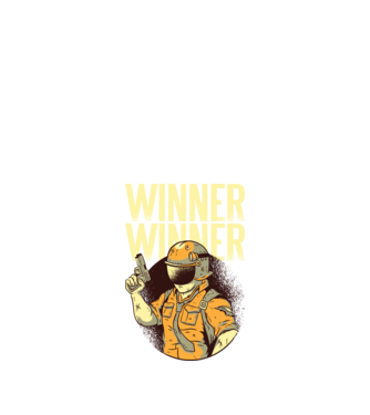 Winner Winner Chicken Dinner PUBG tricou model negru pe tricou