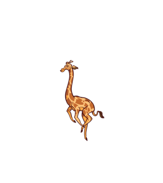 Girafă drăguță model alb pe tricou