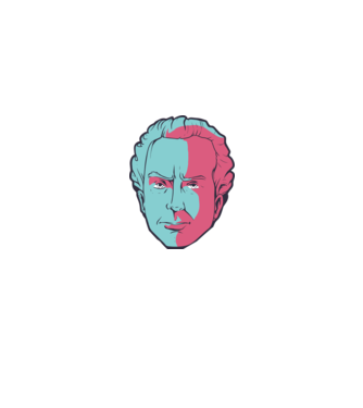 Immanuel Kant model albastru închis pe tricou